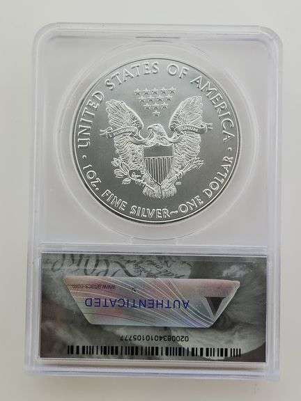 2020 (W) Silver Eagle, ANACS MS70