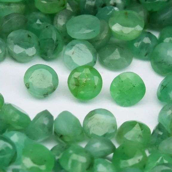 Heavy! 27ct collection of round cut Zambian Emeralds!