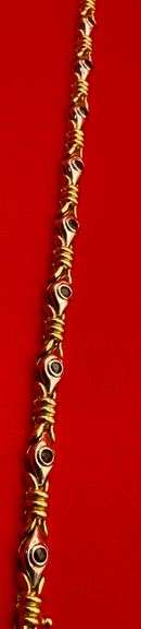 14K Two-tone Gold Black Diamond Tennis Bracelet