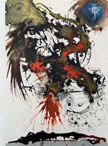 Highly Collectible and Rare Salvador Dali Original Llithograph from the 'Biblia Sacra' Suite