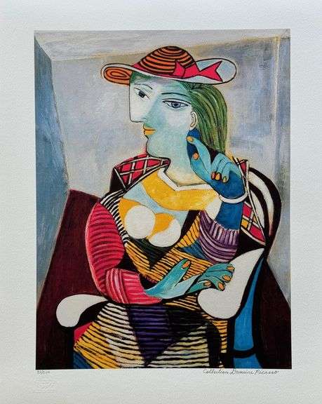 Collectible Pencil Numbered Pablo Picasso, Portrait Of Marie Therese Walter
