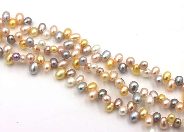 3 Row multi color pearl bracelet
