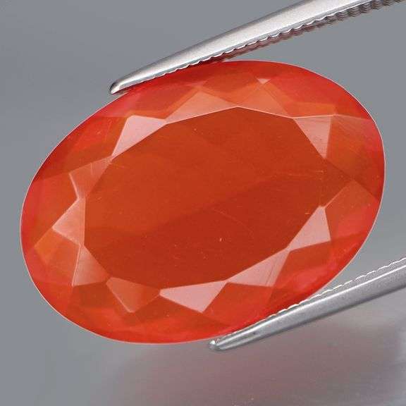 Rich blood orange 6.98ct Mexican Fire Opal