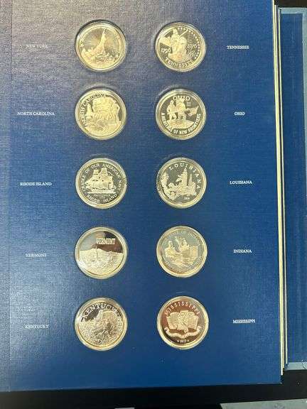 INCREDIBLE 50 State (50 pcs) Bicentennial 1 oz+ Solid Sterling Silver Set in album