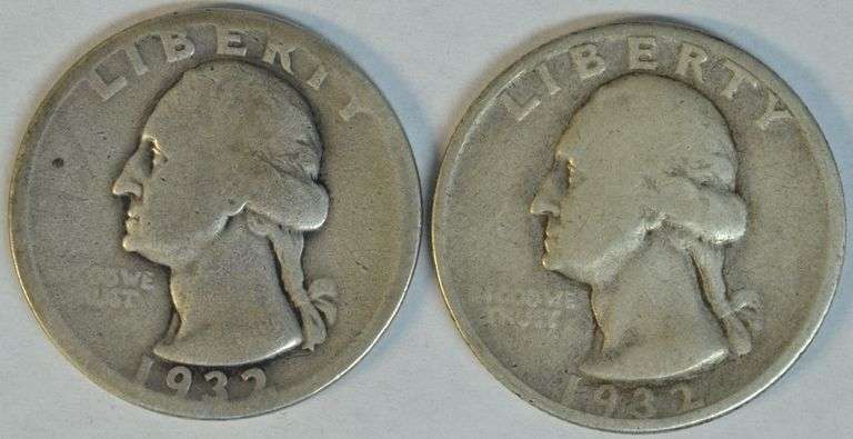 Key dates 1932-D & 1932-S Washington Quarters