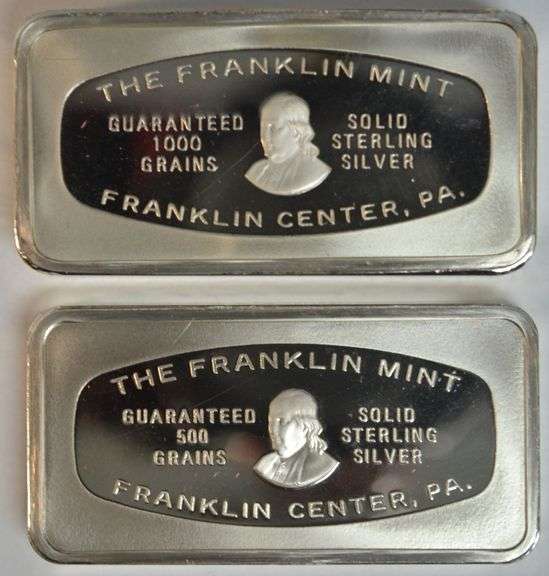 Christmas of '72 1000 grains & Christmas of '74 500 grains Solid Sterling Silver Ingots