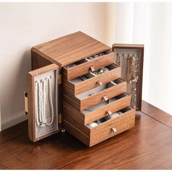Black Walnut Wooden Jewelry Box