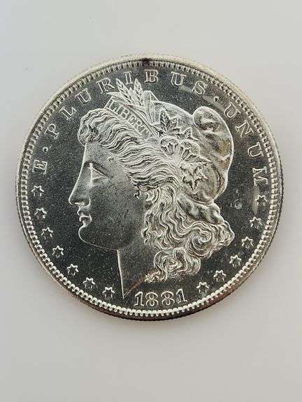 1881 S Morgan Silver Dollar, UNC