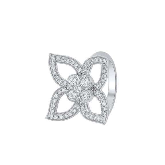 'Four clover" 14k & Lab grown diamond Ring