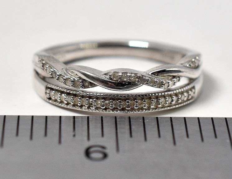 Diamond Ring in Sterling Silver