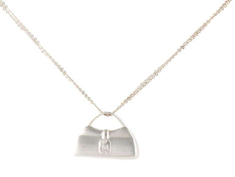 Mirabelle 0.40ctw Sapphire and 0.17ctw Diamond Purse Pendant Necklace in 18K