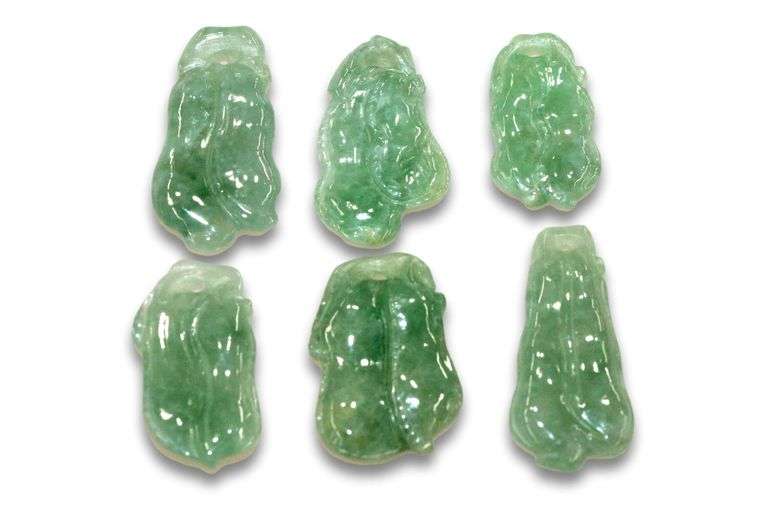 Fine Lot of 6 Jadeite Double PeaPods