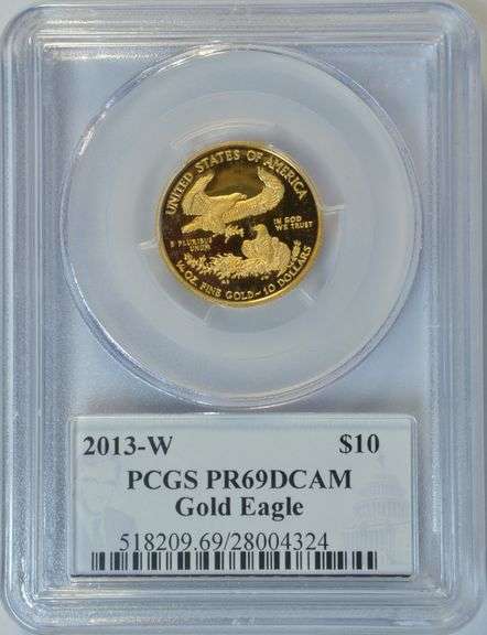 Superb Deep Cameo Proof 2013-W $10 Gold Eagle. PCGSPR69DCAM Signature