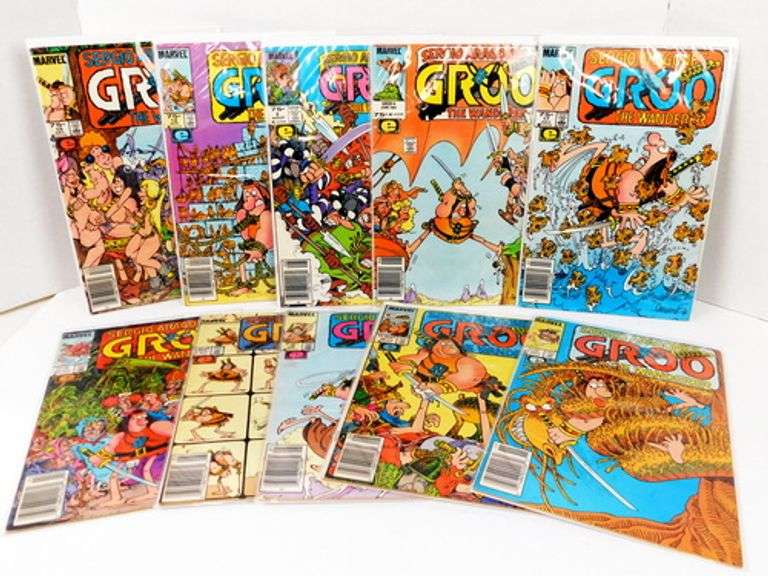 Groo "The Wanderer" Lot of 10 Marvel Comic Books