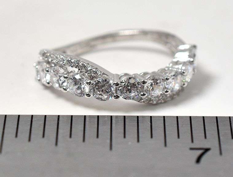 CZ Gemstone Ring in Sterling Silver