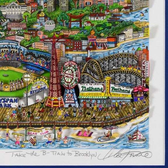 Take the B-Train to Brooklyn by Charles Fazzino