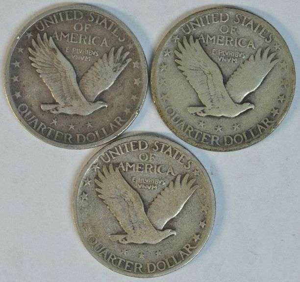 3 Scarce Standing Liberty Quarters: 1918, 1920-S, & 1926-S