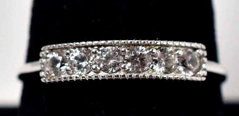 CZ Gemstone Ring in Sterling Silver