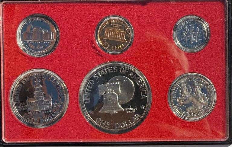 Four 1976 Bicentennial Year Black Box US Proof Sets