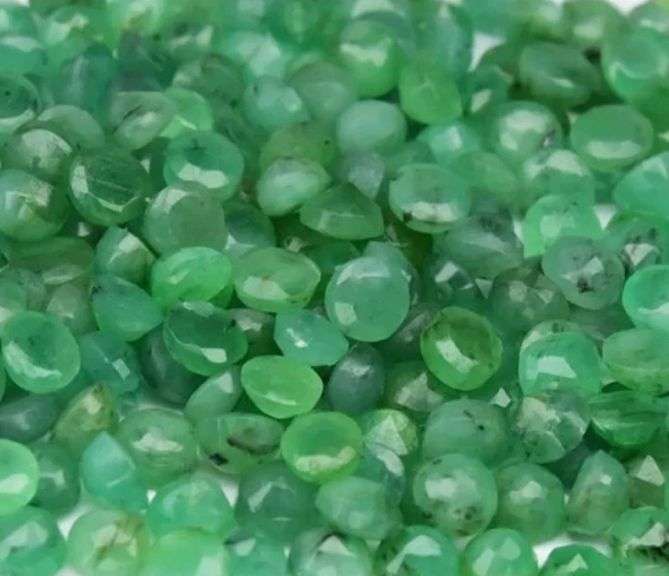 Heavy! 27ct collection of round cut Zambian Emeralds!