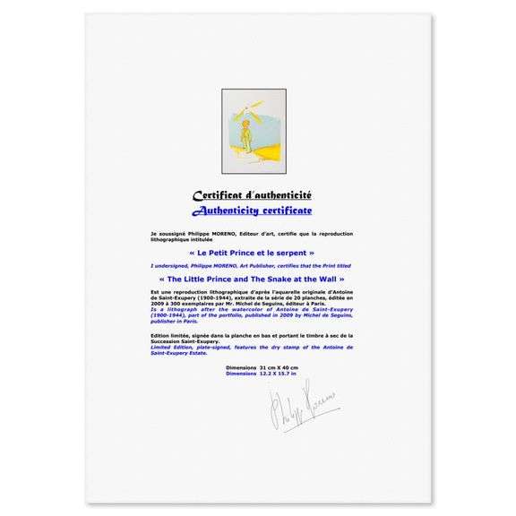 The Little Prince And The Snake by Antoine de Saint-Exupery (1900-1944)