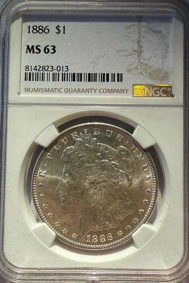 1886  Morgan Dollar NGC MS 63