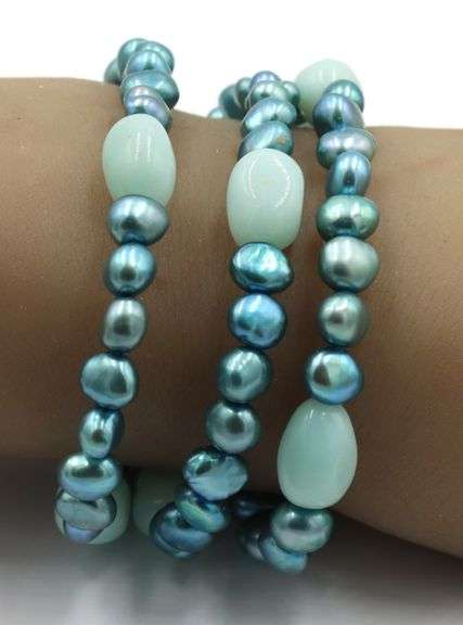 Lot of 3 Honora pearl bangles