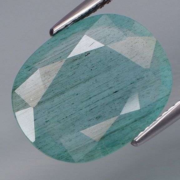 Stormy! 7.98ct gray blue Brazilian Aquamarine!