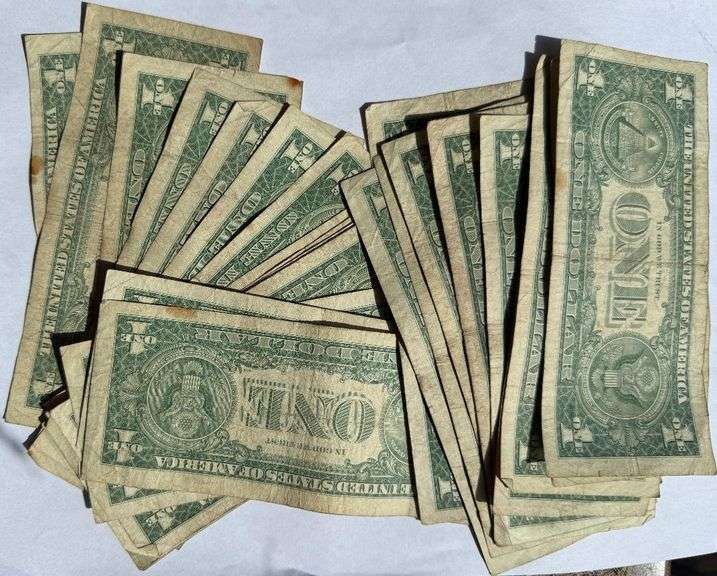 Twenty 1957 & Five 1935 Various Series $ 1 Silver Certificates.