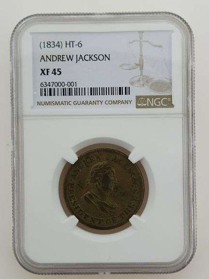 1834 HT-6 Andrew Jackson, NGC XF45