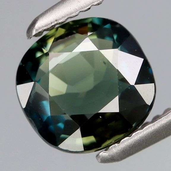 VS grade 1.26ct cushion cut blue green Sapphire -Heated only!!!