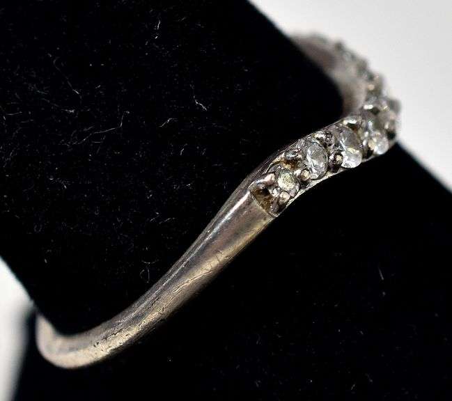 CZ Gemstone Enhancement Band Ring in Sterling Silver