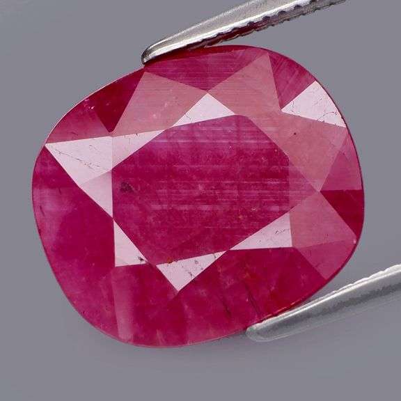 Pendant cut! Solid color! 3.87ct REAL Winza Ruby! Untreated!