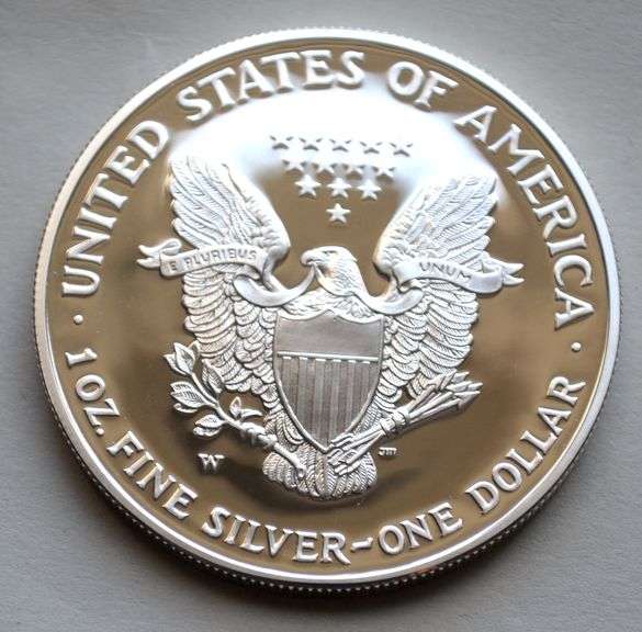 2002 W Proof Silver Eagle With Box & Paper