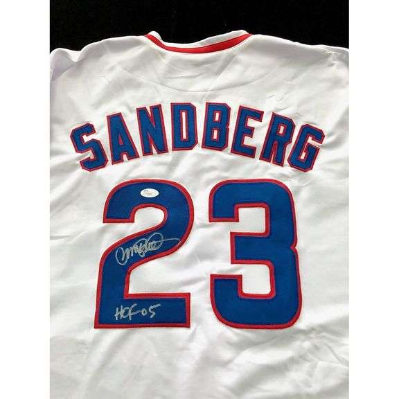 Ryne Sandberg Autographed Jersey COA Certified