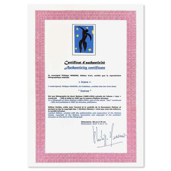 Icare (Icarus) by Henri Matisse (1869-1954)