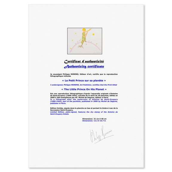 The Little Prince On His Planet by Antoine de Saint-Exupery (1900-1944)