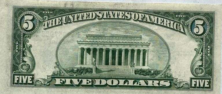 Near Unc $5 1934 B Silver Certificate