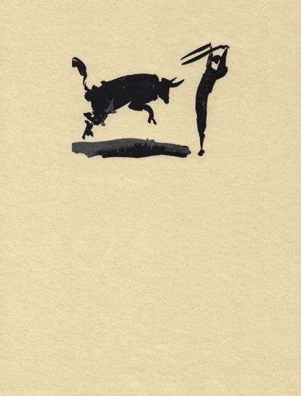 Rare Pablo Picasso Woodcut on Japon Imperial Paper from Chant Funèbre pour Ignacio Sánchez Mejías, 1