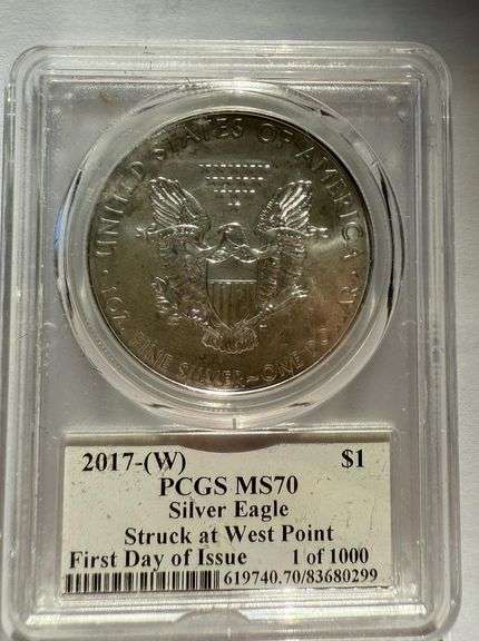 Mercanti Signed 2017 W  MS 70 Silver Eagle