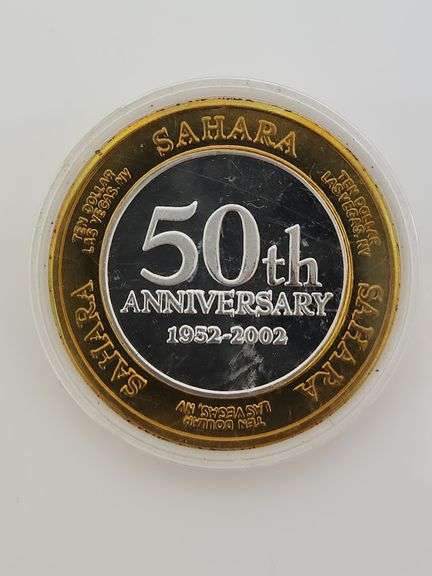 (Lot of 5) Silver Limited Edition Casino Gaming Tokens