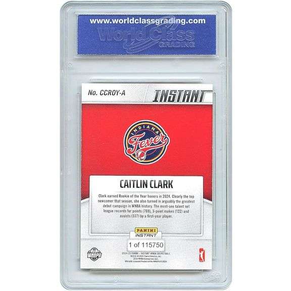 Caitlin Clark Rookie of the Year Certified Mint 10