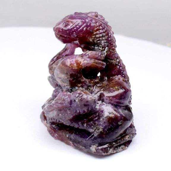 Very intricate and large 104.31ct untreated Ruby Iguana!