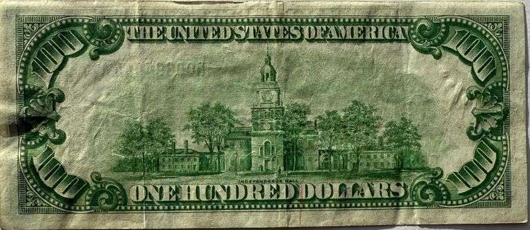 $100 1928 A Cleveland Fed Reserve Note.