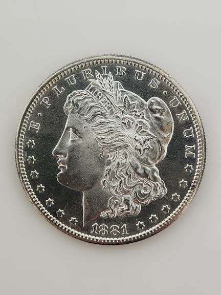 1881 S Morgan Silver Dollar, UNC "FLASHY"