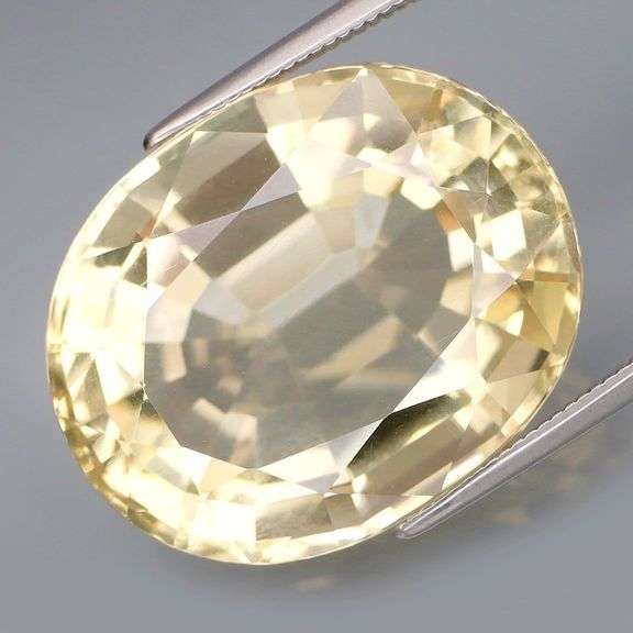 Captivating 24.96ct untreated wheat blonde Citrine