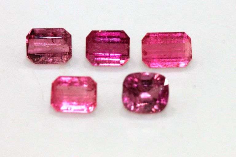 Hot, Hot, Hot Pink Tourmaline - Lot of 5