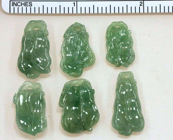 Fine Lot of 6 Jadeite Double PeaPods