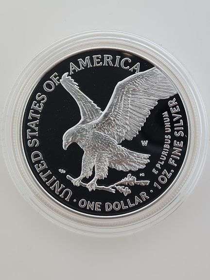 2025 W Laser Engraved Privy Silver Eagle, OGP