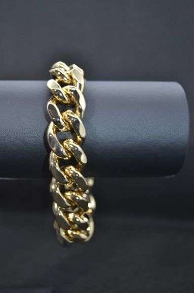 Gold Plate Cuban Curb Link Bracelet